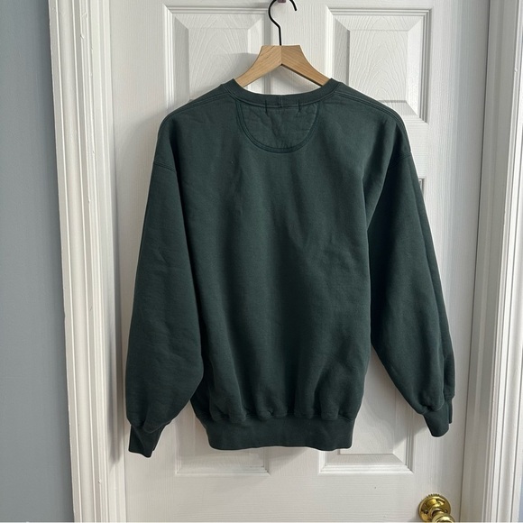 Vintage Sweatshirt Unisex Rose Casual Streetwear 90s Flower Green Oversized - Picture 4 of 7